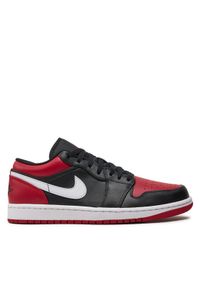 Nike Sneakersy Air Jordan 1 Low 553558 066 Czarny. Kolor: czarny. Materiał: skóra. Model: Nike Air Jordan #1