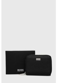 BOSS - Boss Portfel skórzany 50454743 męski kolor czarny. Kolor: czarny. Materiał: skóra. Wzór: gładki #2