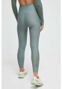 CASALL - Casall legginsy do jogi kolor zielony gładkie. Kolor: zielony. Materiał: skóra, dzianina, materiał, włókno. Wzór: gładki. Sport: joga i pilates