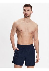 Calvin Klein Swimwear Szorty kąpielowe Medium Waistband KM0KM00862 Granatowy Regular Fit. Kolor: niebieski. Materiał: syntetyk #4