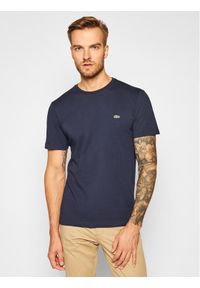 Lacoste T-Shirt TH2038 Granatowy Regular Fit. Kolor: niebieski. Materiał: bawełna #1