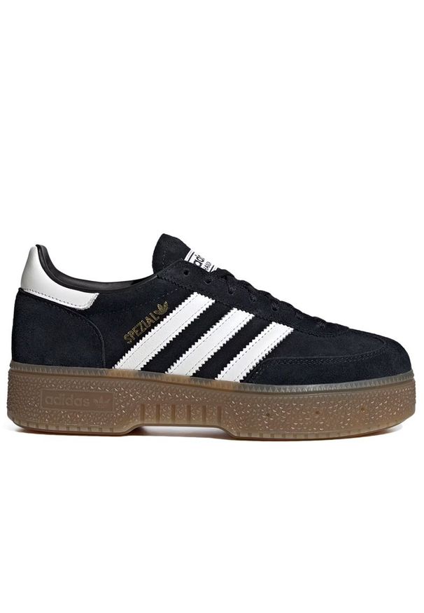 Adidas - Buty damskie adidas Handball Spezial JR7438 - czarne. Okazja: na co dzień. Zapięcie: sznurówki. Kolor: czarny. Materiał: guma, skóra, zamsz. Szerokość cholewki: normalna. Sport: piłka ręczna