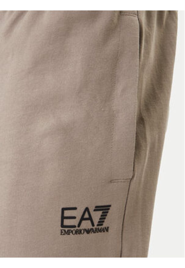 EA7 Emporio Armani Dres 8NPV64 PJVRZ U6167 Beżowy Regular Fit. Kolor: beżowy. Materiał: bawełna