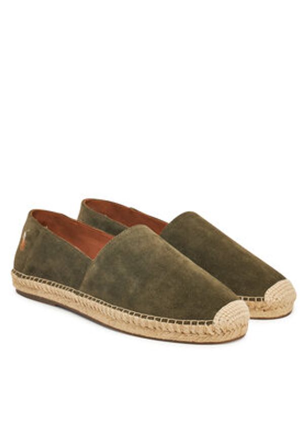 Polo Ralph Lauren Espadryle Cevio 803961282002 Khaki. Kolor: brązowy. Materiał: zamsz, skóra
