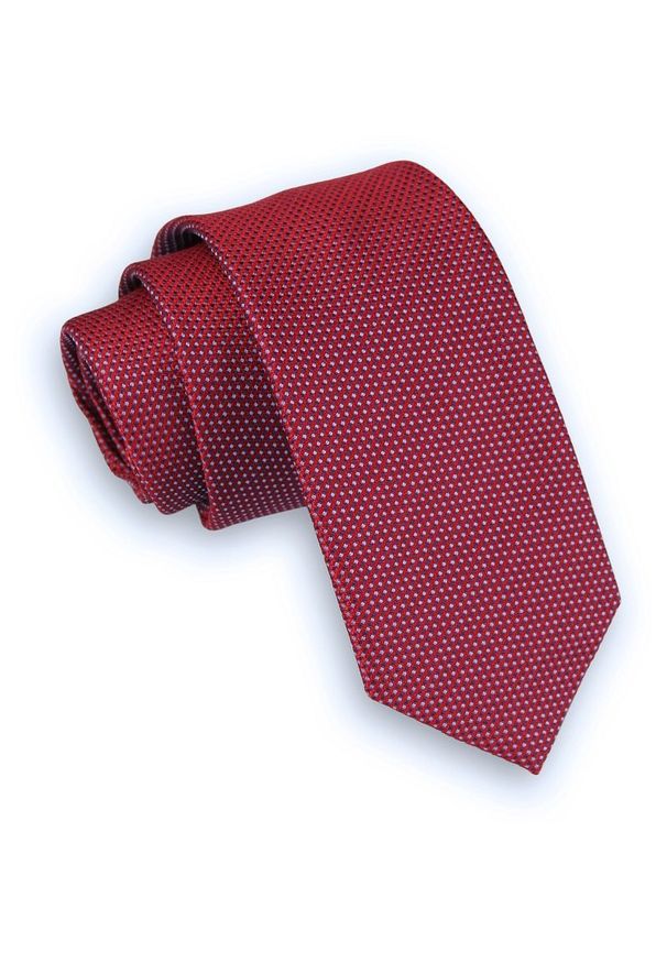 Czerwono-Niebieski Krawat w Drobną Kaszkę -Angelo di Monti- 6 cm, Męski, Rzucik. Kolor: niebieski, wielokolorowy, czerwony. Styl: elegancki, wizytowy