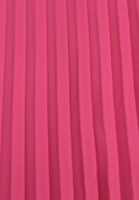 Born2be - Fuksjowa Rozkloszowana Sukienka Midi Plisowana z Materiałowym Paskiem Varethia. Kolor: różowy. Materiał: materiał. Wzór: aplikacja. Długość: midi #4