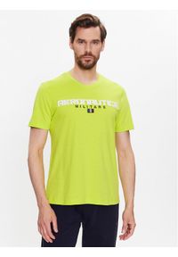 Aeronautica Militare T-Shirt 231TS2064J602 Zielony Regular Fit. Kolor: zielony. Materiał: bawełna