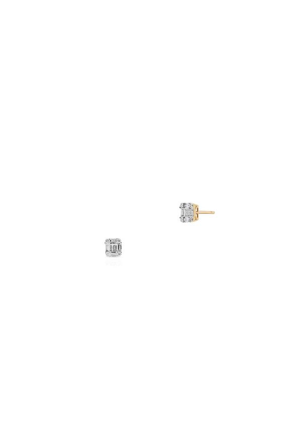 W.KRUK Zjawiskowe Złote Kolczyki - złoto 585, Brylant 0,10ct,diament 0,33ct - ZPA/KB+342. Materiał: złote. Kolor: złoty. Kamień szlachetny: brylant, diament