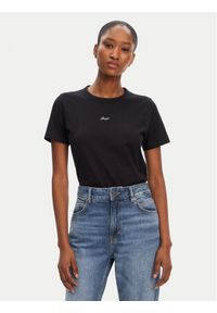 BOSS T-Shirt C_Elogo_5 50547547 Czarny Slim Fit. Kolor: czarny. Materiał: bawełna