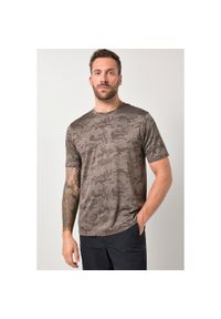 JAY-PI - Męska T-Shirt rowerowy rękaw 1/2 siateczka nadruk na całej powierzchni. Kolekcja: plus size. Kolor: brązowy. Materiał: poliester, materiał. Wzór: nadruk #1