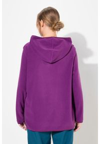 ULLA POPKEN - Damskie Polarowy półgolf krótki oversize kaptur długi rękaw z recyklingu. Kolekcja: plus size. Kolor: fioletowy. Materiał: poliester, materiał. Długość rękawa: długi rękaw. Długość: krótkie #2