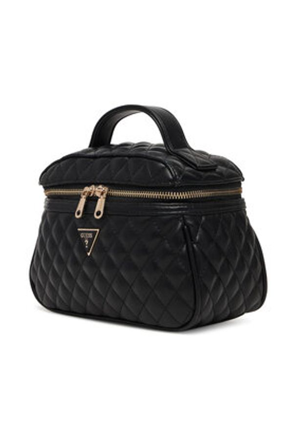 Guess Kosmetyczka PW7555 P6161 Czarny. Kolor: czarny. Materiał: skóra