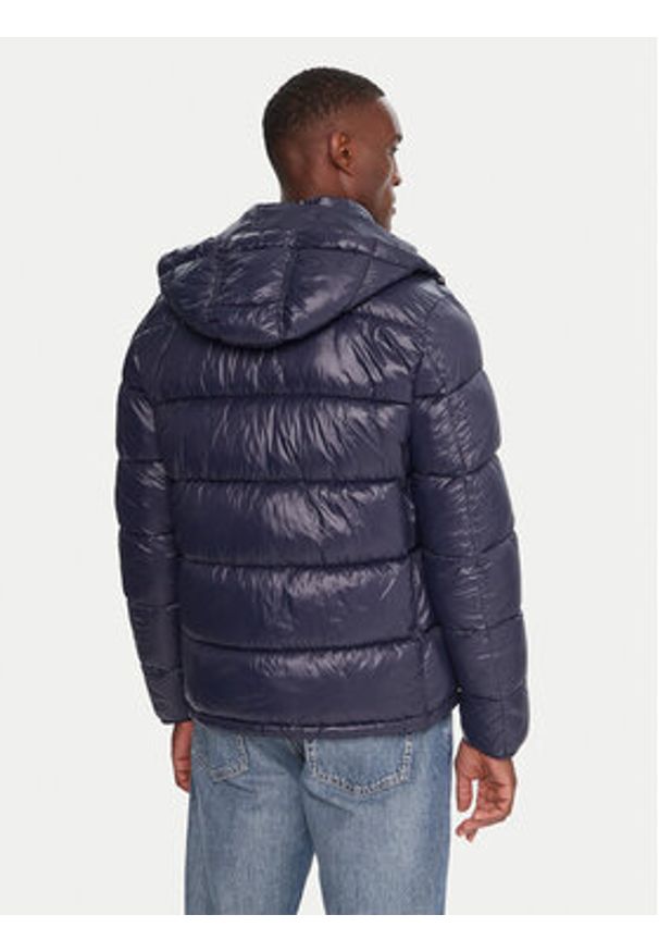 Karl Lagerfeld - KARL LAGERFELD Kurtka zimowa 505022 554590 Granatowy Regular Fit. Typ kołnierza: dekolt w karo. Kolor: niebieski. Materiał: syntetyk. Sezon: zima