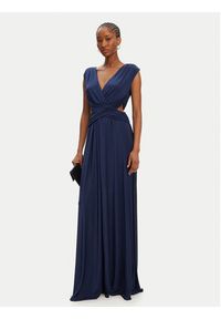 ACCESS FASHION Sukienka wieczorowa 53-3389-391 Niebieski Slim Fit. Kolor: niebieski. Materiał: syntetyk. Styl: wizytowy #4