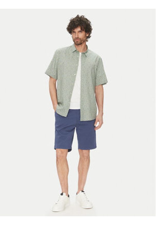 Selected Homme Szorty materiałowe Miles 16092329 Granatowy Slim Fit. Kolor: niebieski. Materiał: bawełna