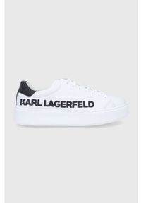 Karl Lagerfeld Buty skórzane kolor czarny. Nosek buta: okrągły. Zapięcie: sznurówki. Kolor: czarny. Materiał: skóra #1