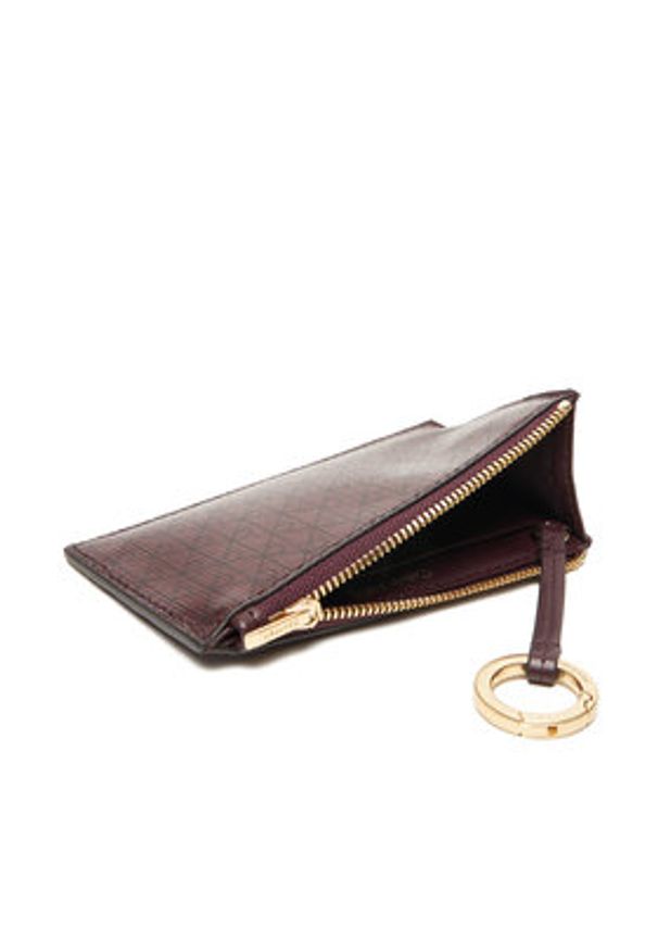 Calvin Klein Portfel Emblem Aop Top Zip Cardcase LV04F1084G Brązowy. Kolor: brązowy. Materiał: skóra