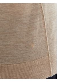 BOSS Sweter Farbella 50544996 Beżowy Slim Fit. Kolor: beżowy. Materiał: wełna #4