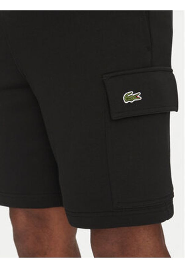 Lacoste Szorty sportowe GH9743 Czarny Regular Fit. Kolor: czarny. Materiał: bawełna. Styl: sportowy
