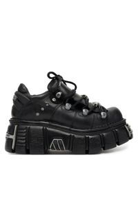 Sneakersy NEW ROCK. Kolor: czarny