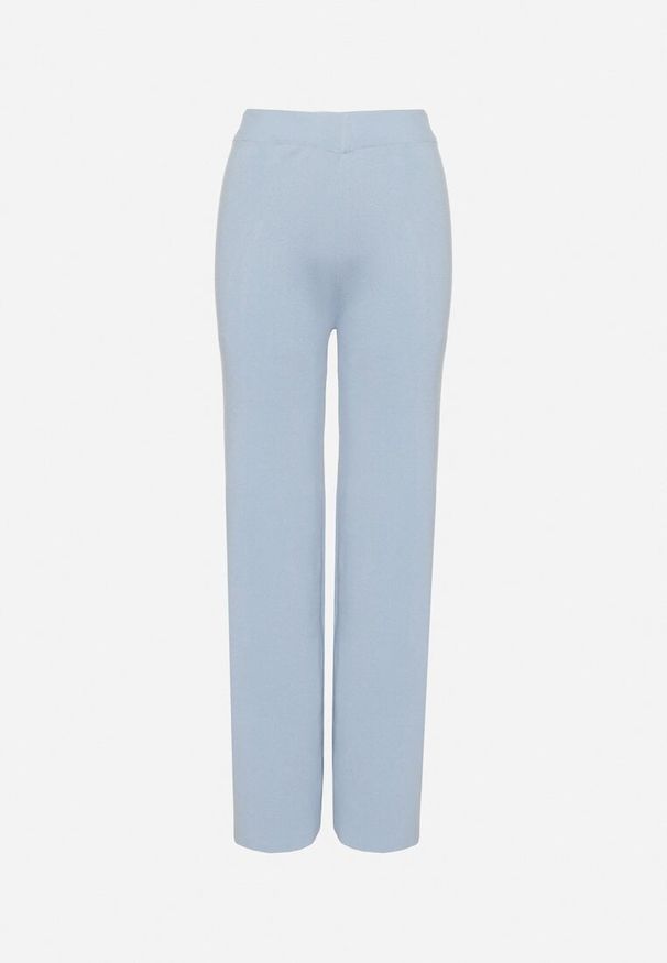 Born2be - Niebieskie Spodnie z Wiskozą o Szerokim Kroju Erariela. Okazja: na co dzień. Stan: podwyższony. Kolor: niebieski. Materiał: wiskoza. Styl: casual