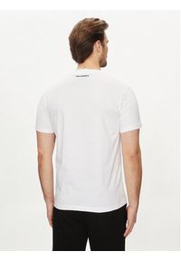 Karl Lagerfeld - KARL LAGERFELD T-Shirt 755061 542241 Biały Regular Fit. Typ kołnierza: dekolt w karo. Kolor: biały. Materiał: bawełna