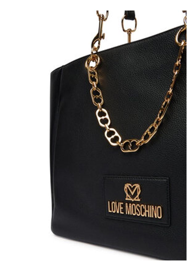 Love Moschino - LOVE MOSCHINO Torebka JC4164PP1OL1200A Czarny. Kolor: czarny. Materiał: skórzane