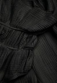 Renee - Czarny Letni Komplet z Bawełny Spodnie Wide Leg i Bluzka Halter z Wiązaniem Apomeda. Kolor: czarny. Materiał: bawełna #6