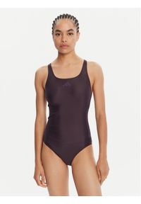 Adidas - adidas Strój kąpielowy 3-Stripes JZ5509 Fioletowy Slim Fit. Kolor: fioletowy. Materiał: syntetyk #1