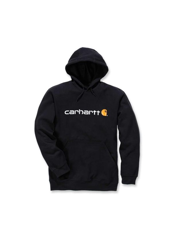 Bluza sportowa męska z kapturem Carhartt Midweight Signature Logo Sweatshirt. Typ kołnierza: kaptur. Kolor: czarny