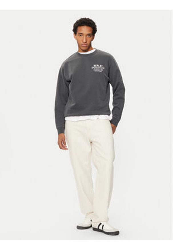 Replay - REPLAY Bluza M6967 .000.22890G Szary Regular Fit. Kolor: szary. Materiał: bawełna