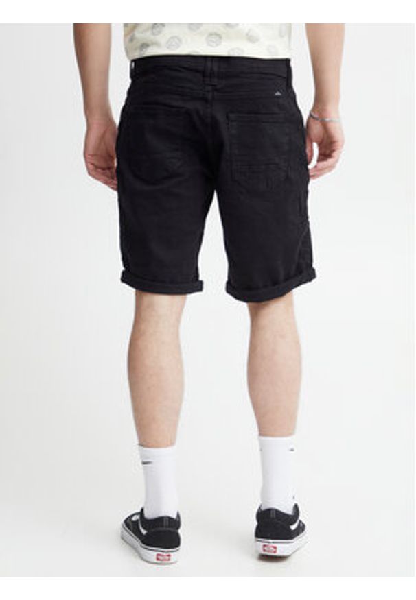 Blend Szorty jeansowe 20713326 Czarny Slim Fit. Kolor: czarny. Materiał: bawełna