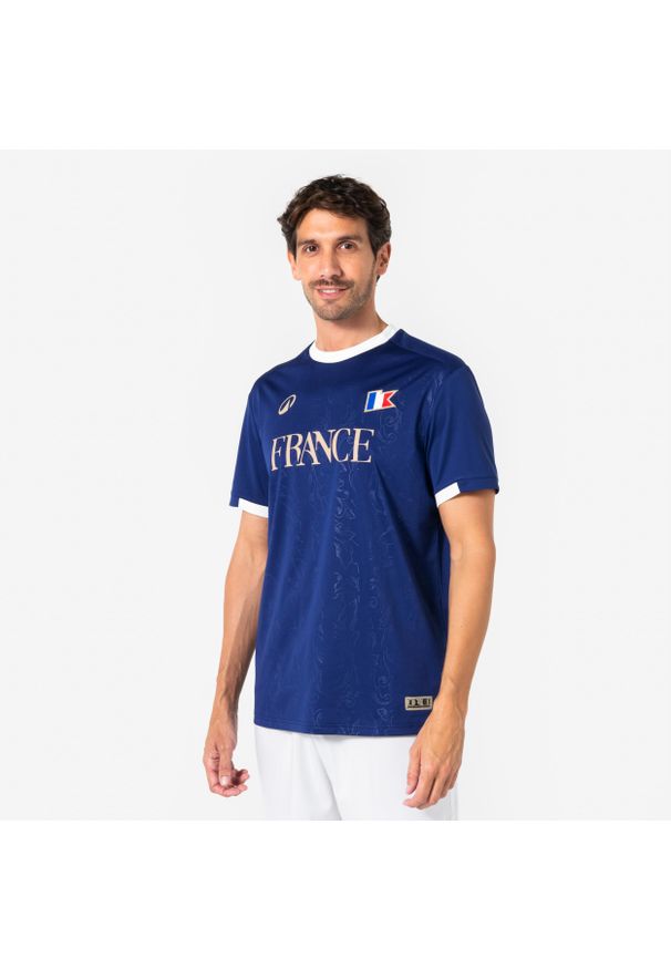 KIPSTA - Koszulka piłkarska Francja dla kibiców. Kolor: niebieski, biały, wielokolorowy. Materiał: poliester, materiał. Sport: piłka nożna
