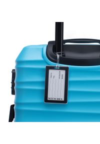 Wittchen - Średnia walizka z zawieszką niebieska. Kolor: niebieski. Materiał: guma. Wzór: kolorowy. Styl: elegancki, wakacyjny #5