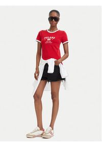 Guess Jeans T-Shirt W6YI16 K3995 Czerwony Slim Fit. Kolor: czerwony. Materiał: bawełna #5