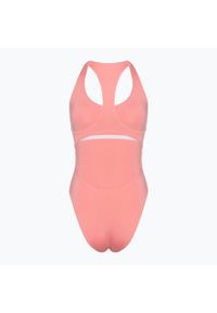 Strój kąpielowy damski Hurley O&O Solid Racerback Moderate One Piece. Kolor: różowy