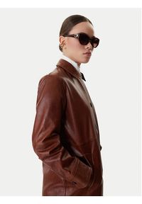 MAX&Co. Płaszcz przejściowy Doppia 2616471021200 Brązowy Regular Fit. Kolor: brązowy. Materiał: skóra #2