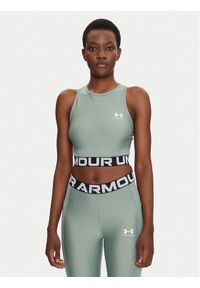 Under Armour Koszulka techniczna HeatGear 1388694 Zielony Slim Fit. Kolor: zielony. Materiał: syntetyk