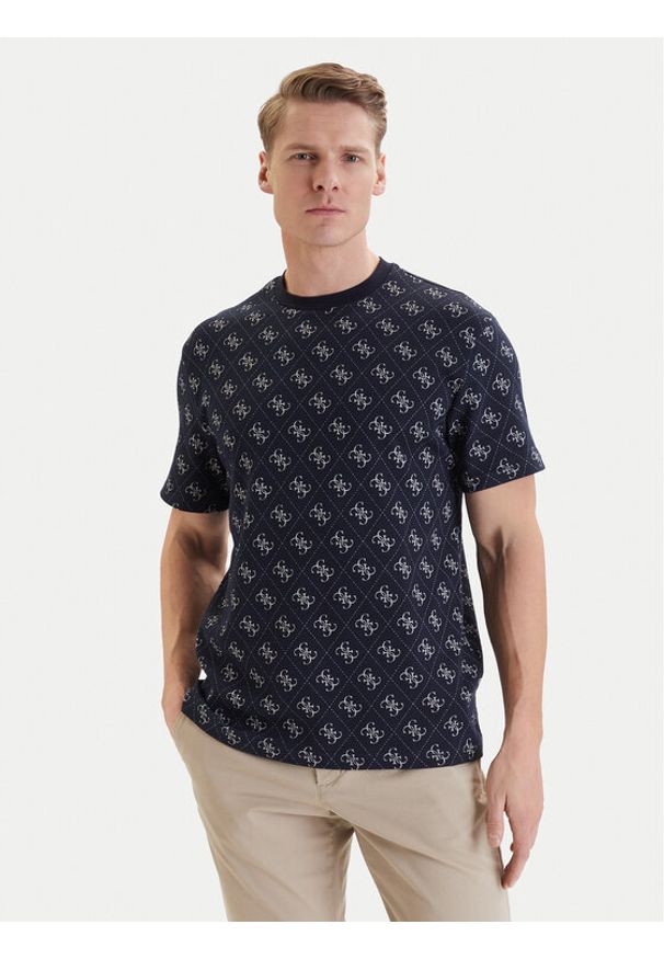 Guess T-Shirt 181533 Niebieski Classic Fit. Kolor: niebieski