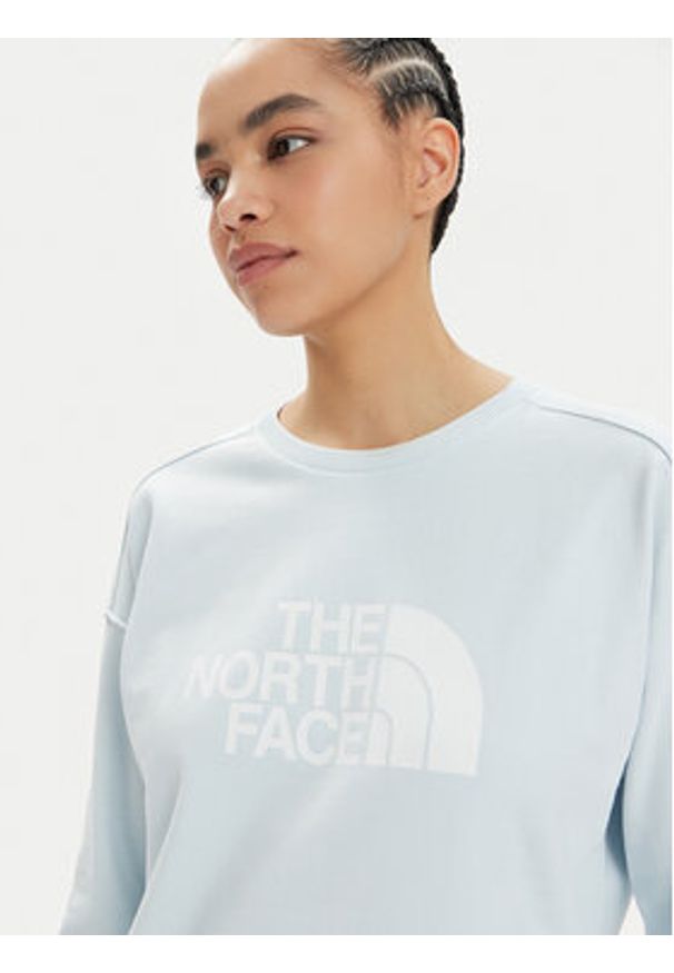 The North Face Bluza Drew Peak Crew NF0A3S4G Błękitny Regular Fit. Kolor: niebieski. Materiał: bawełna