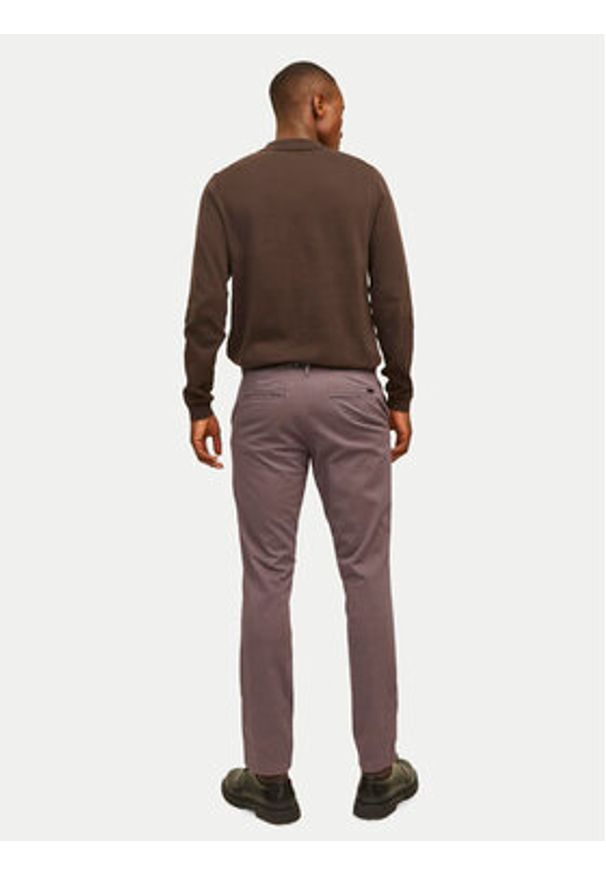 Jack & Jones - Jack&Jones Chinosy Marco 12150148 Brązowy Slim Fit. Kolor: brązowy. Materiał: bawełna