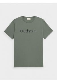 outhorn - T-shirt z nadrukiem męski. Okazja: na co dzień. Materiał: bawełna, jersey. Wzór: nadruk. Styl: casual #1