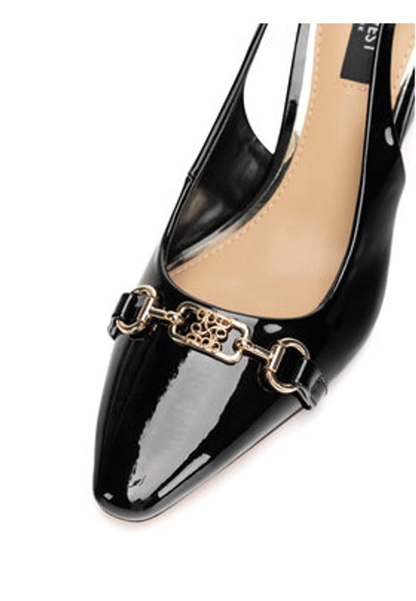 Nine West Czółenka PD0023-01 Czarny. Kolor: czarny. Materiał: materiał