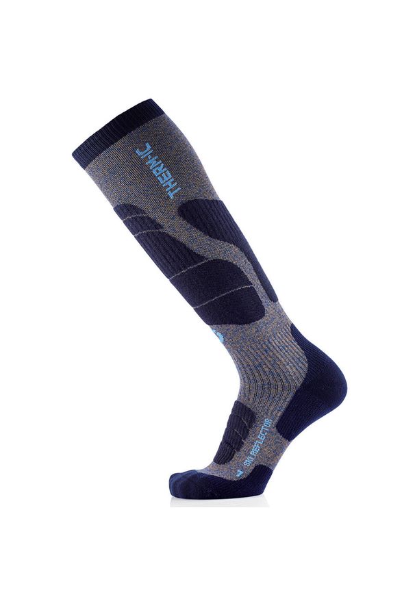 Skarpety narciarskie czlowiek Therm-ic Ski Merino Reflector Men wysokosc kolano. Kolor: niebieski. Materiał: wełna, poliester, akryl, poliamid, elastan. Sport: narciarstwo