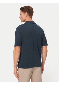 Calvin Klein Polo LV04LF313G Niebieski Regular Fit. Typ kołnierza: polo. Kolor: niebieski. Materiał: len #3