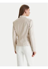 Guess Kurtka z imitacji skóry W6RL52 WL850 Écru Regular Fit. Kolor: kremowy. Materiał: skóra #3
