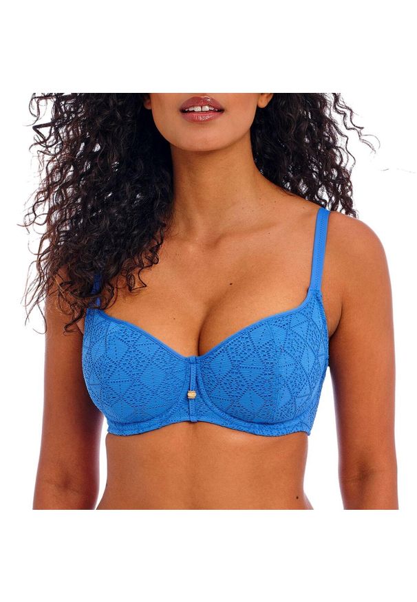 FREYA ACTIVE - Damski kostium kąpielowy z dekoltem w serduszko Freya Nomad Nights. Kolor: niebieski