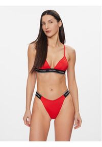 Calvin Klein Swimwear Dół od bikini KW0KW02430 Czerwony. Kolor: czerwony. Materiał: syntetyk #3