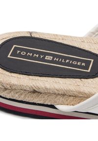 TOMMY HILFIGER - Tommy Hilfiger Espadryle Colorful Tommy Flat Sandal FW0FW04159 Biały. Kolor: biały. Materiał: materiał #4