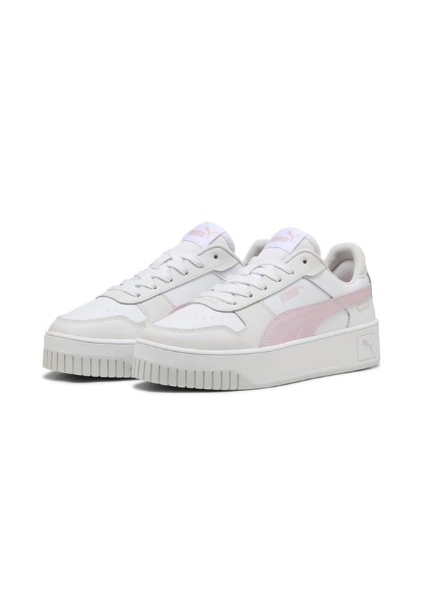 Buty do chodzenia damskie Puma Carina Street. Okazja: na co dzień. Kolor: szary, biały, wielokolorowy, różowy. Obcas: na platformie. Sport: turystyka piesza